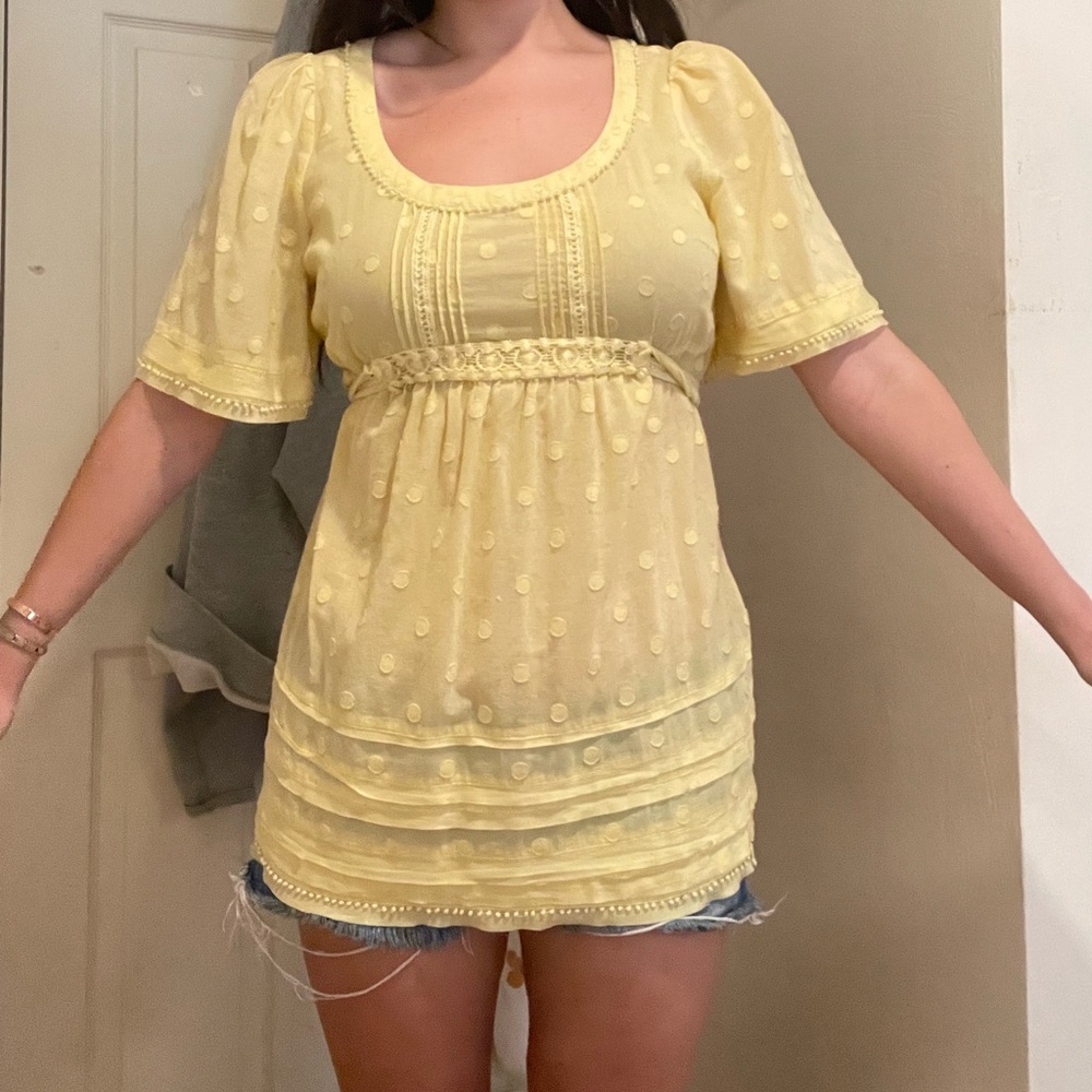 Y2K Juicy Couture Butter Yellow Blouse